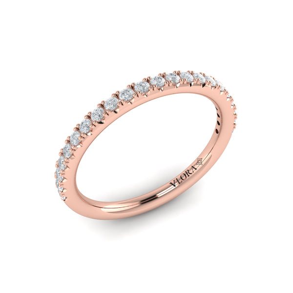 Matching Bands Wedding Band in 14K Rose Gold by Vlora Bridal