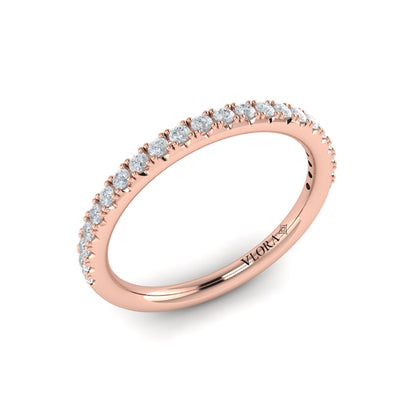 Matching Bands Wedding Band in 14K Rose Gold by Vlora Bridal