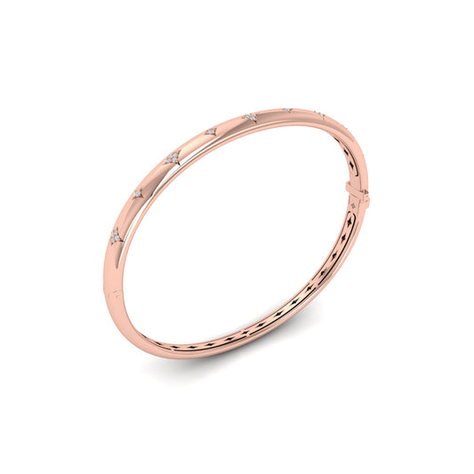 Diamond Vlora Star Hinged Bangle