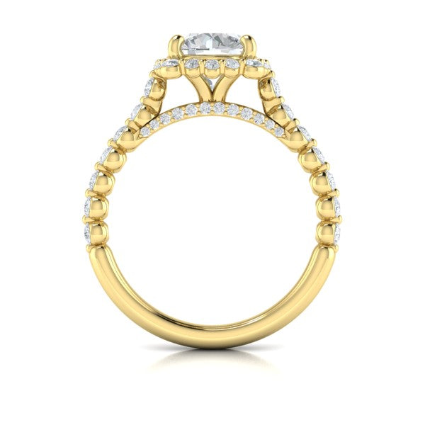 Floating Halo Round Engagement Ring