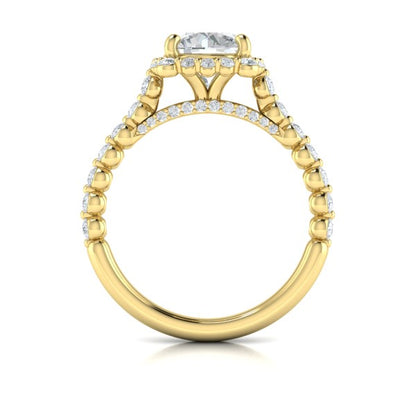 Floating Halo Round Engagement Ring