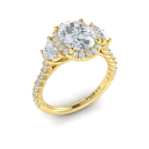Embrace Halo Oval Engagement Ring