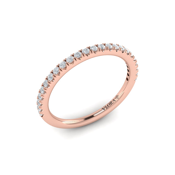 Matching Bands Wedding Band in 14K Rose Gold by Vlora Bridal