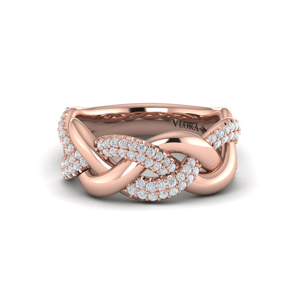 Alternating Diamond Twist Ring