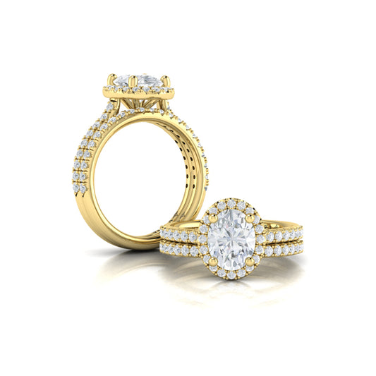 Matching Band for Timeless Oval Halo Engagement Ring