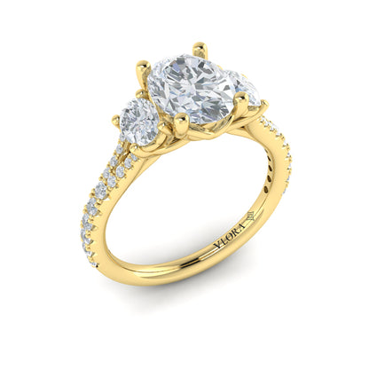 Embrace Oval Trilogy Engagement Ring