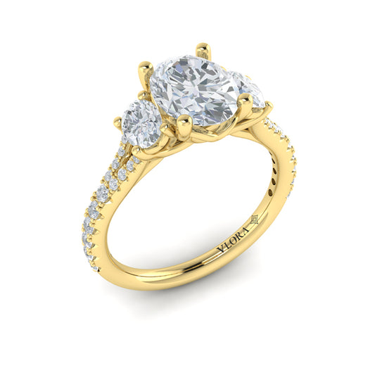 Embrace Oval Trilogy Engagement Ring