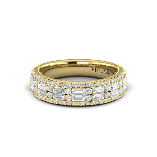 Multi Diamond Baguette and Round Diamond Ring