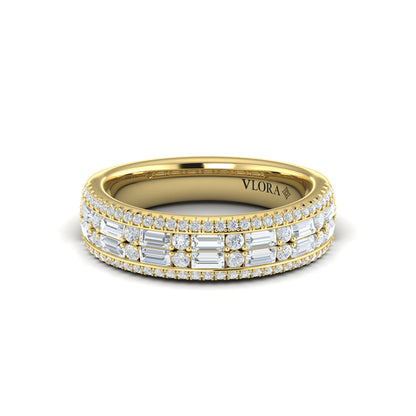 Multi Diamond Baguette and Round Diamond Ring