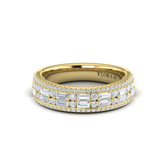 Multi Diamond Baguette and Round Diamond Ring