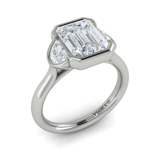 Bezel Three-Stone Engagement Ring