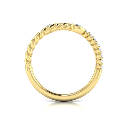 Beaded Bypass Stackable Ring