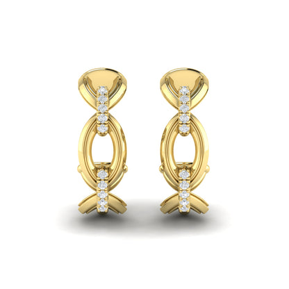 Interlocked Diamond Hoop Earrings
