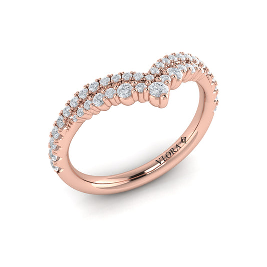 Delicate Chevron Contoured Band