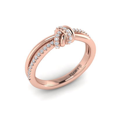 Pavé Diamond Knot Ring