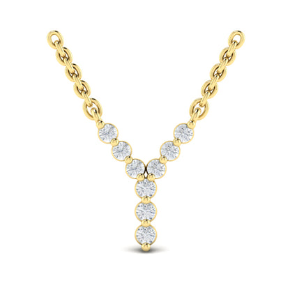 Diamond Alphabet Pendant Necklace, Y