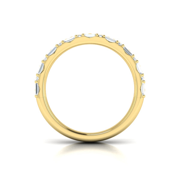 Diamond Baguette Textured Band