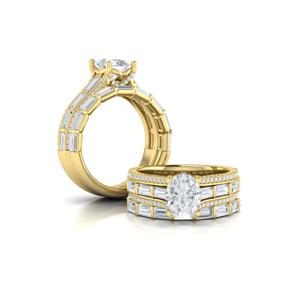 Matching Bands Wedding Band in 14K Yellow Gold by Vlora Bridal