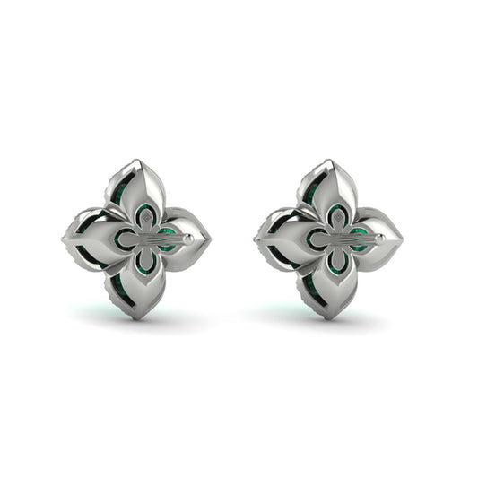 Petal Emerald Blossom Earrings
