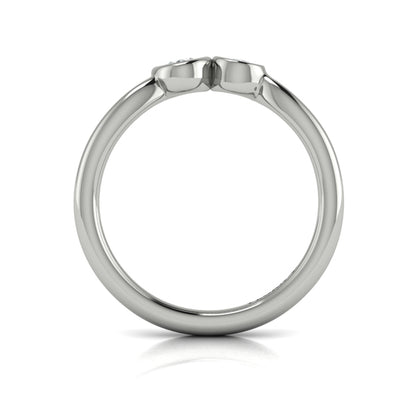 Bezel‑Set Pear and Oval Diamond  Bypass Ring
