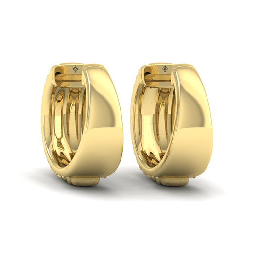 Fluted Huggie Earrings with Satin Finish