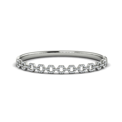 Diamond Open Link Bangle