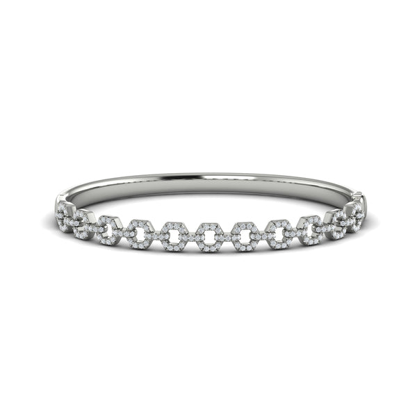 Diamond Open Link Bangle