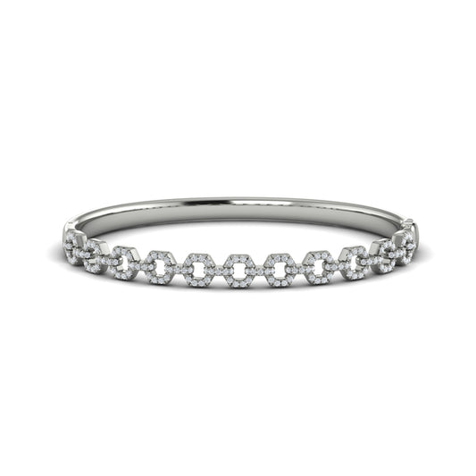 Diamond Open Link Bangle
