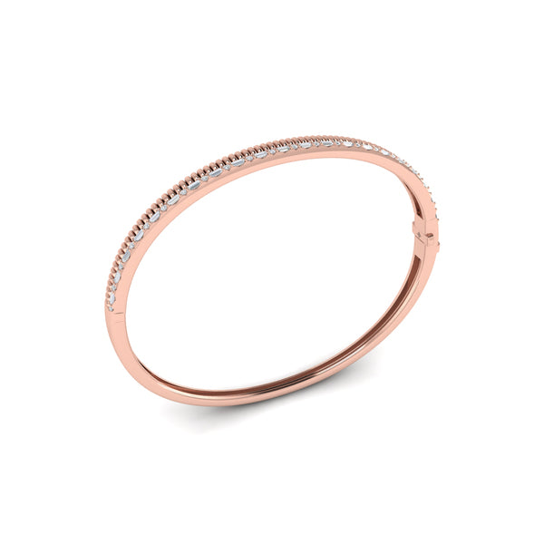 Channeled Diamond Bangle