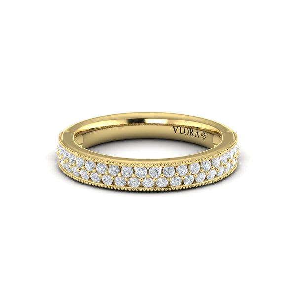 Vintage-Inspired Pave Stackable Band