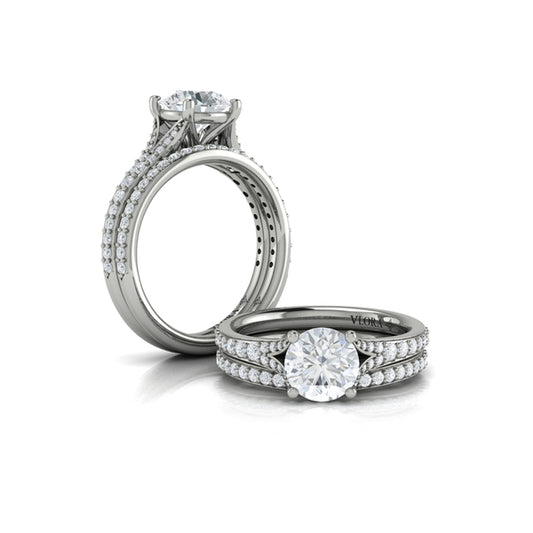 Matching Bands Wedding Band in Platinum by Vlora Bridal