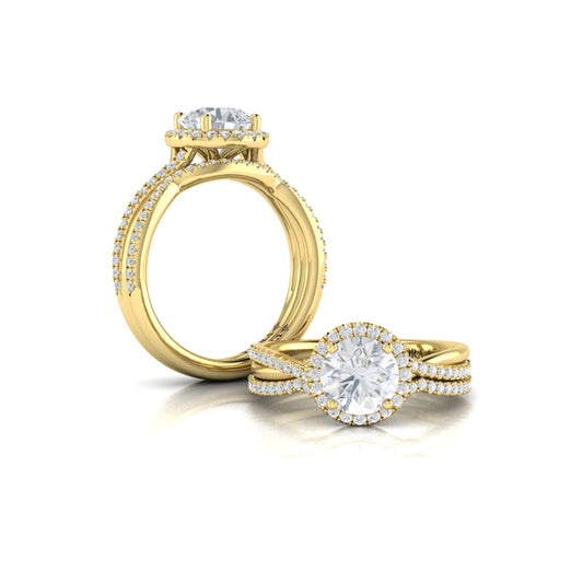 Matching Bands Wedding Band in 14K Yellow Gold by Vlora Bridal