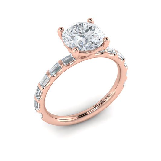 Shining Baguette Band Engagement Ring