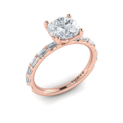Shining Baguette Band Engagement Ring