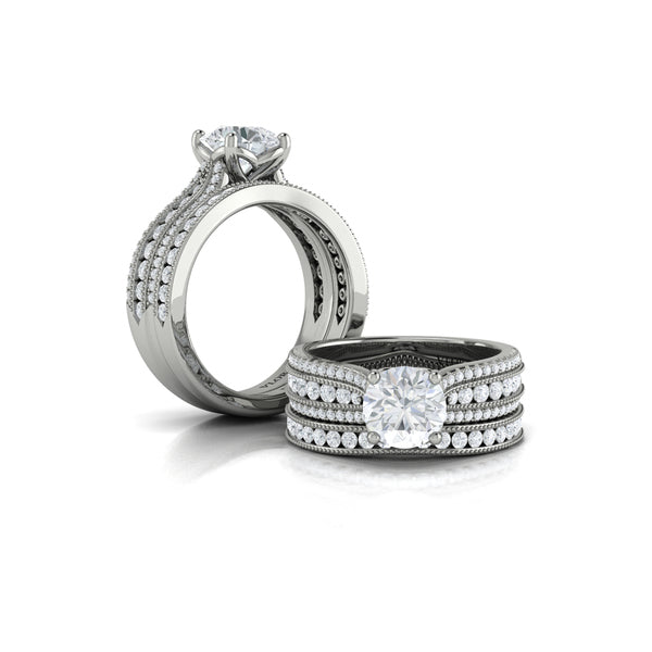 Matching Bands Wedding Band in Platinum by Vlora Bridal