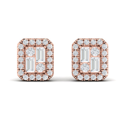 Diamond Baguette Stud Earrings