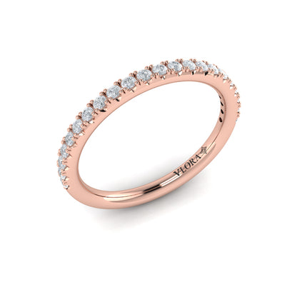 Matching Bands Wedding Band in 14K Rose Gold by Vlora Bridal