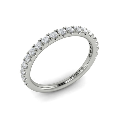 Matching Bands Wedding Band in 14K White Gold by Vlora Bridal