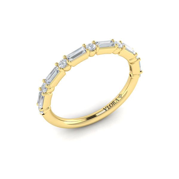 Matching Bands Wedding Band in 14K Yellow Gold by Vlora Bridal