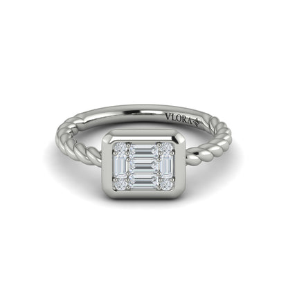 Multi Baguette and Round Diamond Ring