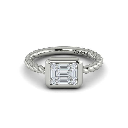 Multi Baguette and Round Diamond Ring