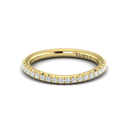 Matching Bands Wedding Band in 14K Yellow Gold by Vlora Bridal