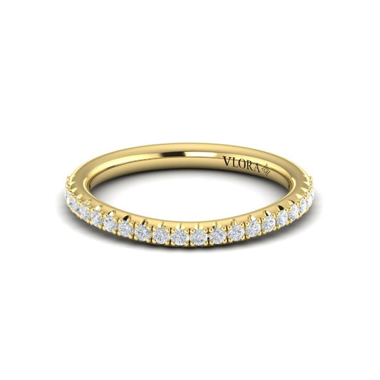 Matching Bands Wedding Band in 14K Yellow Gold by Vlora Bridal