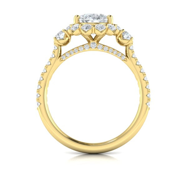 Blossom Halo Oval Engagement Ring
