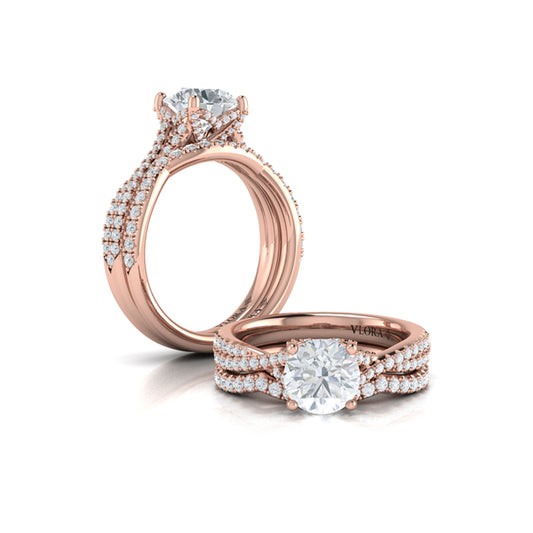 Woven Pavé Matching Wedding Band