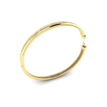 Baguette and Round Diamond Confetti Bangle