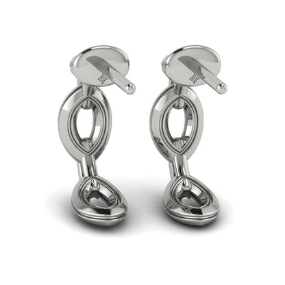 Petite Interlocked Diamond Hoop Earrings