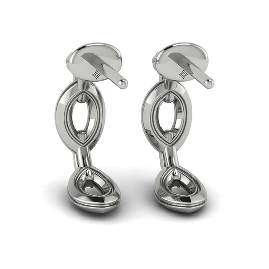Petite Interlocked Diamond Hoop Earrings