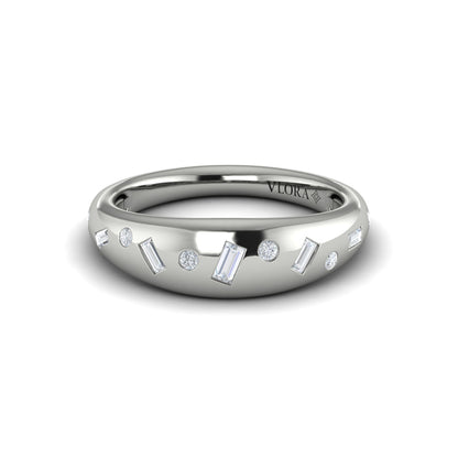 Multi Baguette and Round Dome Diamond Ring