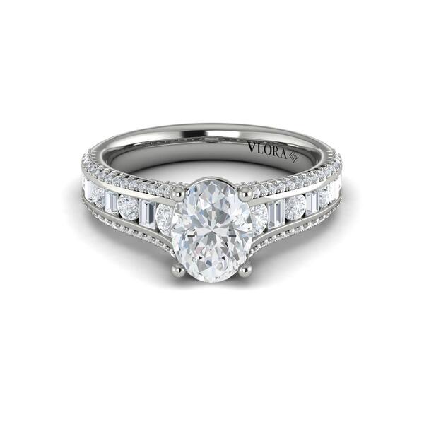 Opulent Cathedral Oval Diamond Engagement Ring